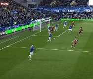 【英超】埃弗顿2比2曼联 B费、乌加特破门